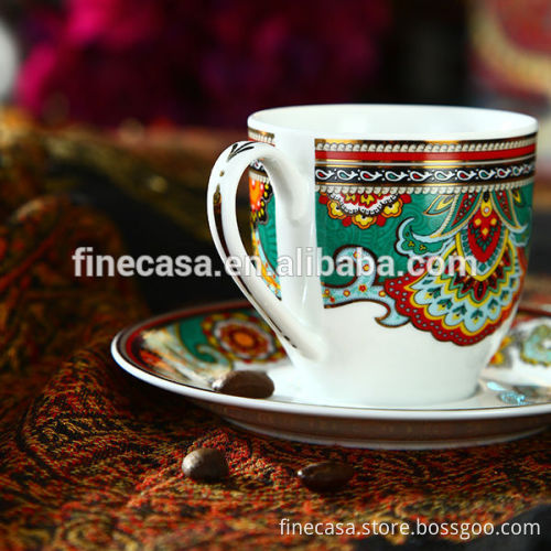 110CC Luxury Fine White Porcelain Coffee Cup
